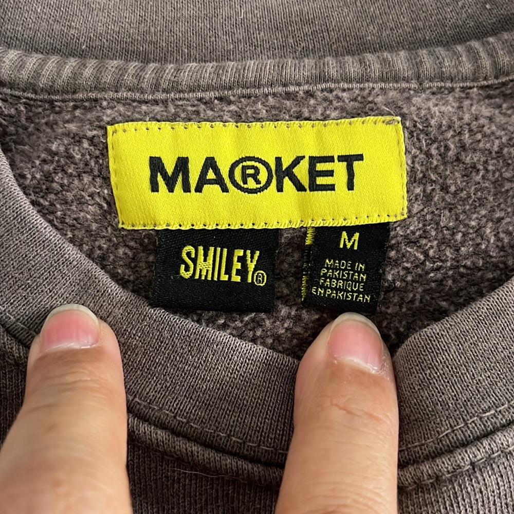 Market X/ Urban Outfitters Smiley Oversized Crew
Neck Sweatshirt Size Medium - Picture 7 of 12